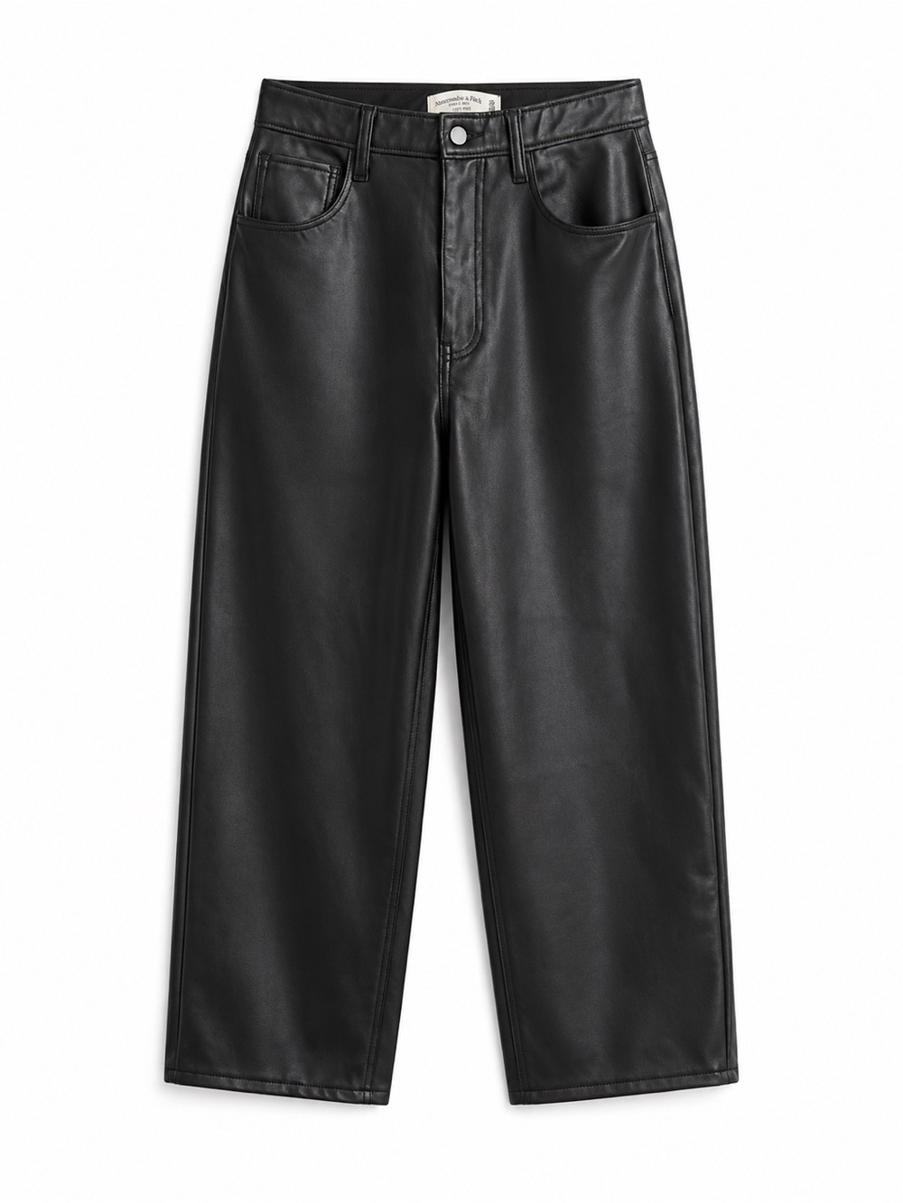 Abercrombie & Fitch Ultra High Rise Ankle Straight Faux Leather Pants Size 10